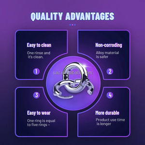 SacKnove venta al por mayor ajustable adulto plata fimosis escroto antideslizante prepucio pene juguetes sexuales anillos de pene de acero inoxidable para hombres - Product Image 6