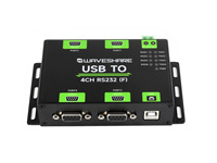 Convertisseur USB vers RS232 4 canaux isolé haute vitesse industriel Waveshare, puce FT4232HL, Linux/Windows/macOS/Android