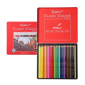 Giorgione Personalizado 24 Cores 3,8mm Diâmetro Ferro Caixa Artista à Base de Óleo Prismacolor Lápis Coloridos Conjunto - Product Image 1
