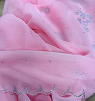 Voile Hijab à Perles Œil de Chat pour Femmes Musulmanes, Respirant, Jilbab Mignon, Foulard Personnalisé avec Strass Thermocollés, Vente en Gros