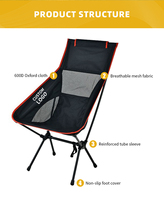 Chaise pliante portable en tissu Oxford léger et durable pour le camping et les pique-niques, idéale pour une utilisation en extérieur