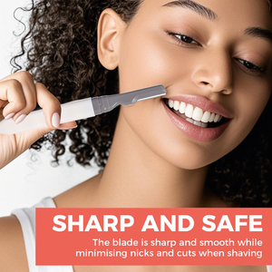 Dos tipos de cuchillos de corte de cejas de longitud ajustable con retráctil y extensible Conveniente <span class=keywords><strong>para</strong></span> afeitar las cejas JJF04 - Product Image 5