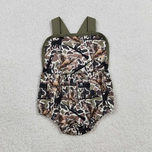 Mono de Verano para Bebé Niño con Camuflaje de Halcón de Caza Ecológico en Seda de Leche/Algodón - Product Image 1