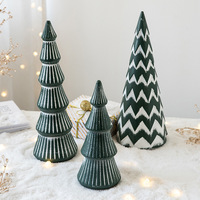 Mini sapin de Noël artificiel de luxe nordique, or et gris vert Morandi, décoration de table pour les fêtes