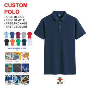 Custom Summer Men's 100% Cotton Short-Sleeved for Polo Shirt Color Matching Top Clothes Custom Polo Shirts