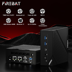 FIREBET AM02 Mini PC 16GB + 512GB SSD 6600H <span class=keywords><strong>Windows</strong></span> 11 Sistema EU US Adaptador Gaming <span class=keywords><strong>Computer</strong></span> Mini PC - Product Image 4