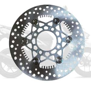 Nuevos accesorios para patinete, disco de freno delantero para motocicleta de 220mm para Yamaha MIO <span class=keywords><strong>Soul</strong></span> Honda Vario Beat Piringan, Rotor de freno de disco - Product Image 2