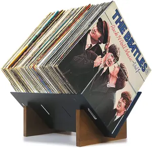 Suporte para gravação de vinil, suporte para gravação de vinil com tela de 2022, rack de armazenamento de gravador de vinil