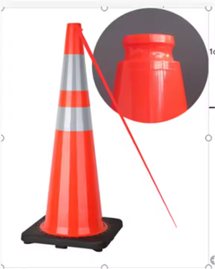 Vente directe usine – Cône de signalisation routière flexible en PVC, 90 cm, 12 lb (5,5 kg) - Product Image 6