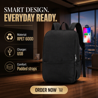 Sac à dos pour ordinateur portable professionnel avec port de charge USB, léger, pour voyage, antivol, pour le bureau et l'école