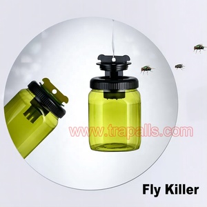 Piège à mouches avec appât, bouteille de capture d'insectes de grande taille en PP jaune et noir de 1200 ml, à suspendre en extérieur - Product Image 6
