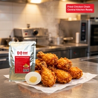 Chinese leverancier op maat gemaakte commerciële HALAL gedroogde gefrituurde kippencoatingpoeder kruiden 5KG voor kippenvleugels restaurant