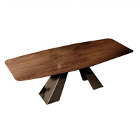 Tables et chaises en bois de conceptions modernes pour le restaurant Ensemble rectangulaire en bois solide de la table à manger 6 8 places de chaises