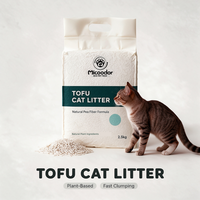 Litière pour chat en tofu en gros, marque privée, 6L 10L, litière agglomérante sans poussière, approvisionnement