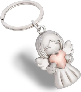 Lindo dulce guardián niñas promocional Metal llaveros encanto colgante Lucky Angel Wings corazón llavero - Product Image 2
