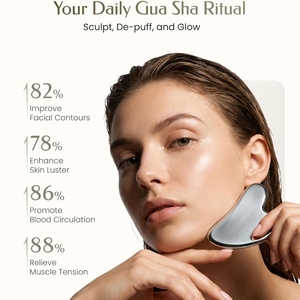 Herramienta de Masaje Gua Sha de Acero Inoxidable Premium, Rodillo Facial de Hielo para una Relajación Óptima, Cuidado de la Piel, Uso Doméstico - Product Image 4