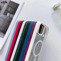 Coque de téléphone transparente en acrylique IDEAL Factory pour iPhone 17 16 Pro Max, étui magnétique pour téléphone portable
