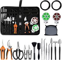 Kit d'outils de jardinage multifonctionnel pour bonsaïs et plantes succulentes, 20 pièces, avec ciseaux