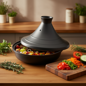 Tajine Spring 28 cm en céramique noire pour ragoûts et tagines - Product Image 3