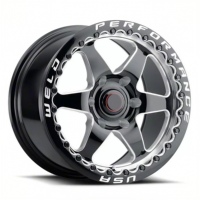 2 pièces de roues forgées Drag Racing 17x10J 18x12J 18x10J en alliage d'aluminium pour voiture Roues forgées 139.7 noires Beadlock
