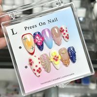 50 Nouvelles Collections de Faux Ongles Faits Main, Style Européen et Américain, Très Demandées à l'International # 9 autocollants pour manucure