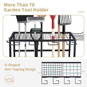 Organizador de Herramientas de Jardín Metálico de Tres Niveles, Tipo de Piso, <span class=keywords><strong>para</strong></span> Sala de Estar, Almacenamiento Práctico <span class=keywords><strong>para</strong></span> <span class=keywords><strong>Escobas</strong></span> - Product Image 5