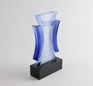 Jadevertu 2024 DIng Glass Trophy For Recognition Achievement Liuli Crystal Trophy Feng Shui Trophy Trofeos Crystal Awards Glass