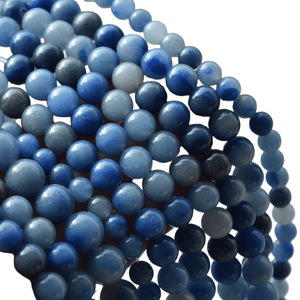 Natural Stone Round <b>Beads</b> <b>Blue</b> Aventurine Loose <b>Beads</b> For Jewelry Making Bracelet Accessories 6mm 15inch Strand - Product Image 5