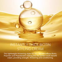 Gel-Crème Coiffant Bio OEM à Tenue Forte, Nourrissant et Hydratant, à la Biotine et Vitamine E, pour Lissage et Définition des Boucles