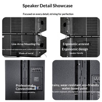 FUNINC Enceinte compacte carrée à montage sur support, système de sonorisation passif à colonne unique avec subwoofer 300W 220V