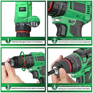 Taladro de impacto inalámbrico de 20V con motor sin escobillas, destornillador variable, portabrocas metálico de 13mm, OEM personalizable, envío directo EE. UU. CD-20HZZ-13 Co - Product Image 2