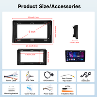 Autoradio Android Podofo 9'' 4+64G pour Toyota 4Runner 2002-2009, Carplay/Android Auto sans fil, GPS, RDS, WIFI, vente en gros
