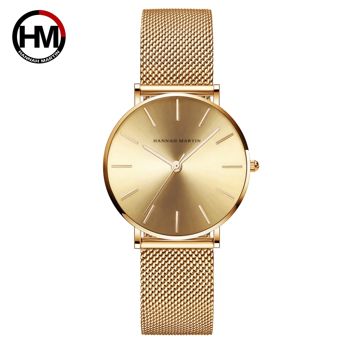 HANNAH MARTIN, Заводские водонепроницаемые наручные часы с логотипом 3 АТМ, модные новые стильные кварцевые часы для женщин
