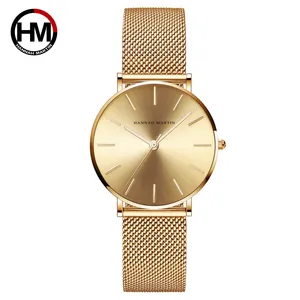 Hannah Martin Horloge Fabriek 3 Atm Custom Logo Waterdichte Polshorloges Mode Nieuwste Stijlvolle Quartz Horloges Voor Vrouwen