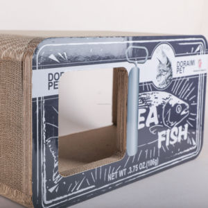 Çok satan lüks kedi tırmalama sütunu oluklu karton kedi yuva ve oyuncaklar konserve balık tarzı Amaz Pet oyuncaklar - Product Image 1