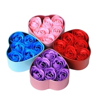 6 Stück Romantische Duftende Hochzeitsdekoration Herzförmige Seifenblumen-Box Jubiläum Geburtstag Valentinstag Chinesisches Neujahr Geschenk