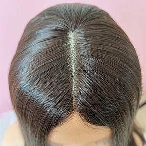 Pelucas médicas <span class=keywords><strong>de</strong></span> cabello humano virgen 100% atadas a mano completas <span class=keywords><strong>de</strong></span> aspecto Natural, pelucas <span class=keywords><strong>de</strong></span> cáncer con gorro cómodo - Product Image 5