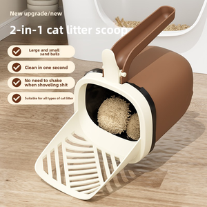 Ramasse-crottes pour litière de chat avec sacs à crottes intégrés, facile à utiliser, outil de nettoyage des déchets d'animaux - Product Image 2