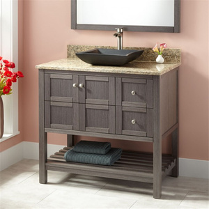 Tocador de baño de estilo <span class=keywords><strong>antiguo</strong></span> Orient, mueble de lavabo de madera maciza de Pvc de alta calidad - Product Image 4