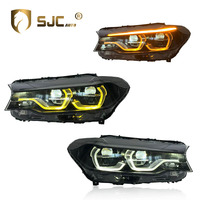 Ensemble de phares LED de haute qualité SJC Auto avec DRL jaune blanc ambre pour BMW Série 5 G30 G38 2018-2020, phare avant