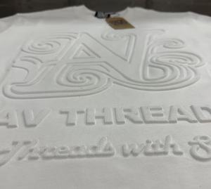 <span class=keywords><strong>T</strong></span>-<span class=keywords><strong>Shirt</strong></span> Personalizzate con Logo in Rilievo 100% Cotone <span class=keywords><strong>Stampa</strong></span> 3D a Rilievo Streetwear Unisex Pesante <span class=keywords><strong>T</strong></span>-<span class=keywords><strong>Shirt</strong></span> Personalizzata con Logo in Rilievo 3D - Product Image 3