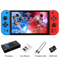 Console de jeu portable G90 de 7 pouces, lecteur de jeux vidéo rétro portable de 64 Go avec batterie de 4000 mAh, prise US filaire