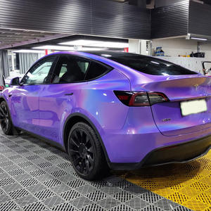 Film de protection pour voiture Wrapmaster 5*56ft Laser Purple, sans bulles, brillant, irisé, en PVC, avec fonction de changement de couleur. - Product Image 4