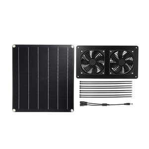 พัดลมพลังงานแสงอาทิตย์ พัดลมดูดอากาศคู่ 18V 30W สำหรับการแลกเปลี่ยนความร้อนในโรงเรือนเลี้ยงไก่ - Product Image 3