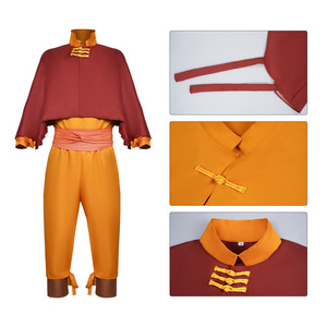 Disfraz de Cosplay de Avatar Bumian Ang, Conjunto de Pantalones Rojo Anaranjado, Traje de Juego de Rol de Anime, Estilo Urbano Primavera 2024 - Product Image 2