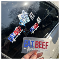 Impression de haute qualité résistant aux UV épais et durable en plastique PET PVC vinyle logo personnalisé autocollants transparents pour voiture