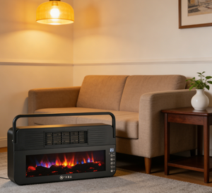 Calentador Portátil Multifuncional de Plástico PTC de 2000W con Pantalla Táctil LED, Enfriamiento, Temporizador de 1-12 Horas, Toallero y Protección Antivuelco - Product Image 1