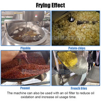 Friteuse électrique industrielle entièrement automatique personnalisable pour pommes de terre, avec décharge automatique et fonction de mélange