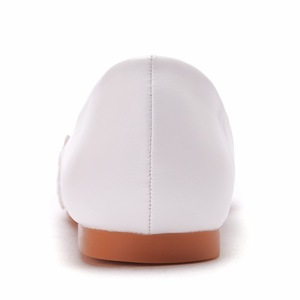 Scarpe da sposa in pizzo piatto <span class=keywords><strong>bianco</strong></span> Morili <span class=keywords><strong>con</strong></span> tacchi piatti casual a punta bianca scarpe basse da donna MS01LA - Product Image 6