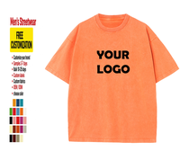 T-shirt en coton épais délavé à l'acide, coupe ample, streetwear pour homme, tee-shirt oversize de haute qualité, impression graphique personnalisée de marque